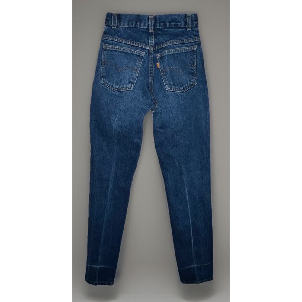 Levi's Juniors Blue Jeans 5 Pocket - Orange Tag - VTG Sz 7 -Measures 24.5 x 30.5